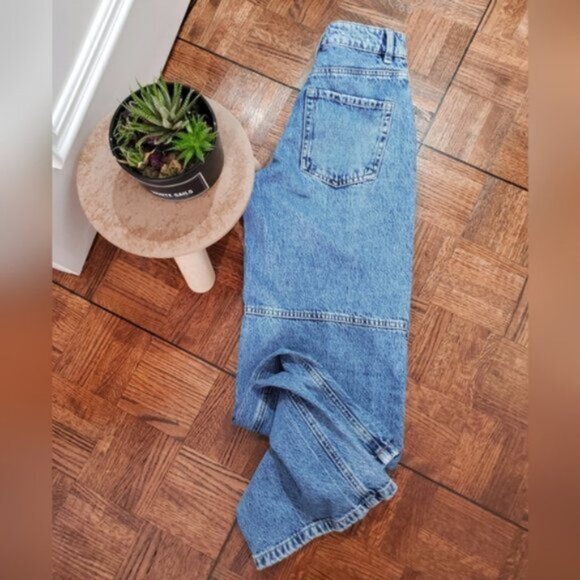 Garage Street High Rise Wide Leg "Cora" Jeans (w) knee hemline seams- Size 00/23 - Picture 12 of 16